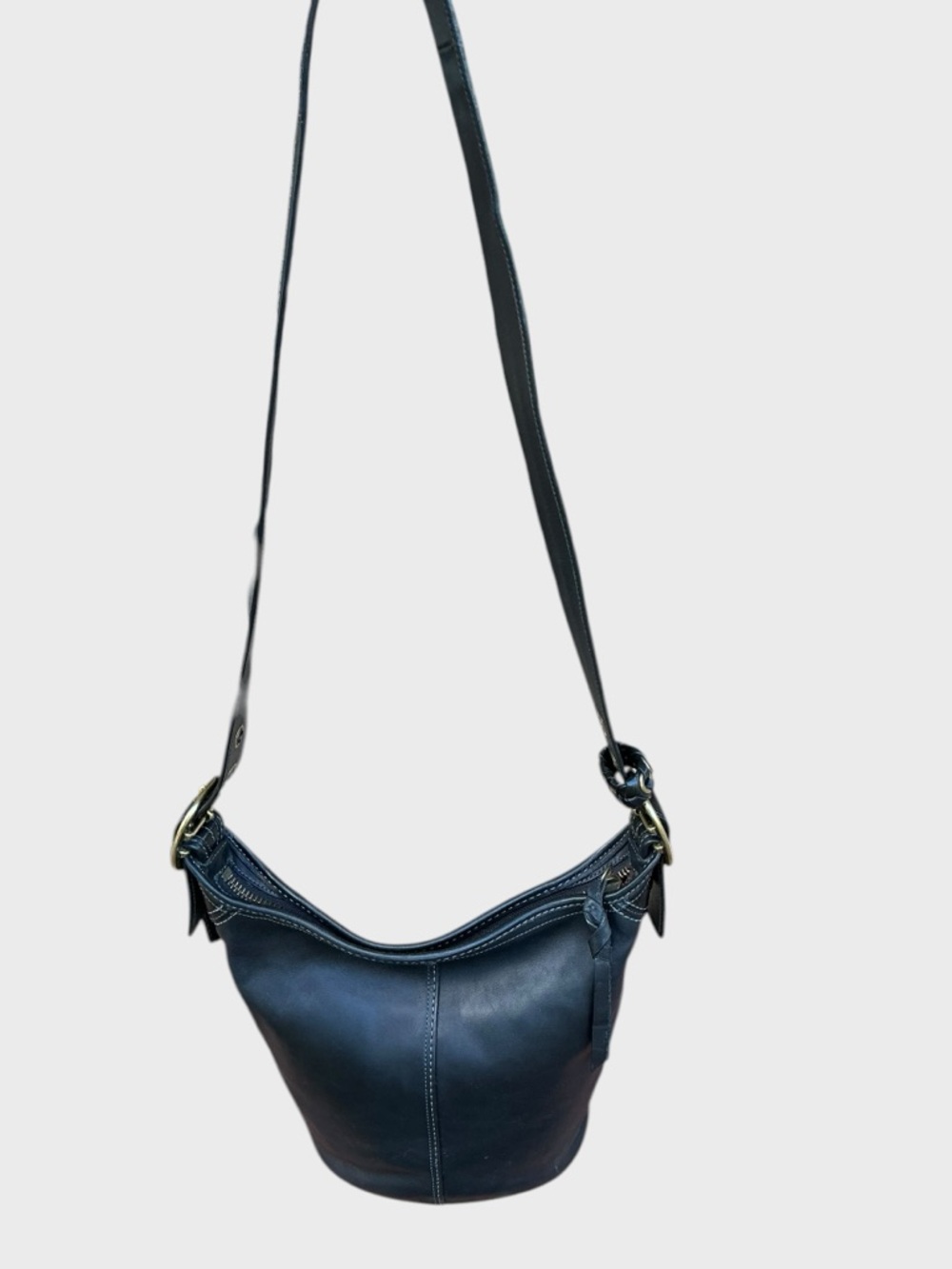 Vintage Coach Bleecker Bleeker Legacy 11422 Black Glove Leather Bucket Bag USA - Picture 3 of 13